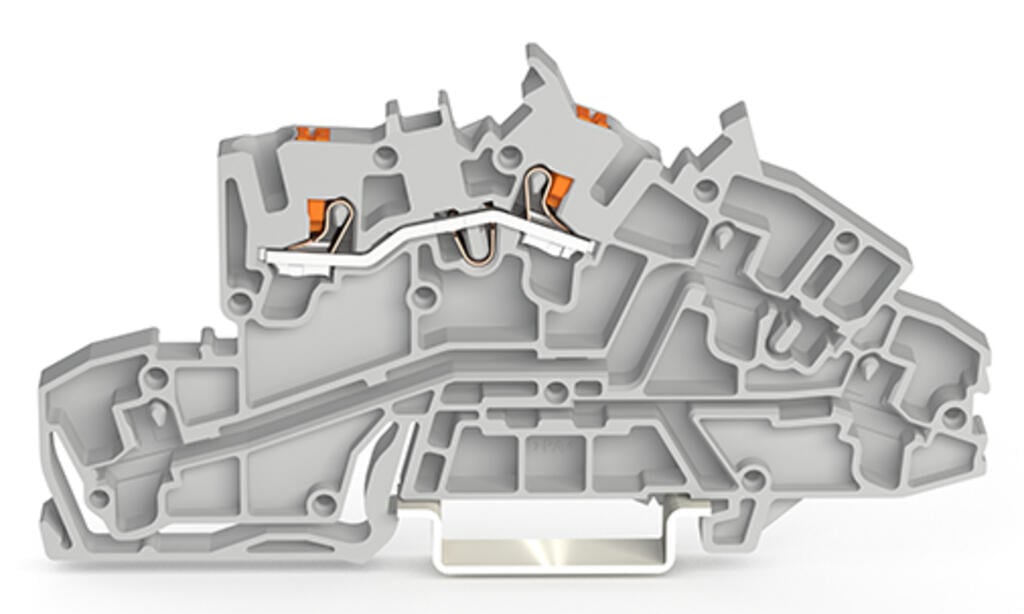 WAGO 2203-7650 piętrowa z przycisk. 2,5mm SZARY