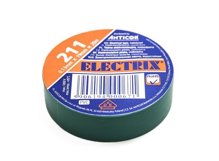 ANTICOR Taśma elektroizol. PCW Tęcza 5 kol. 19x20