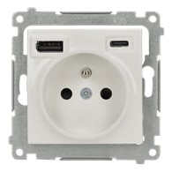 SIMON 54 BIAŁY DGZ1ZUSB2CA.01/11 gniazdo z 2xUSB