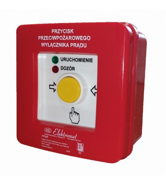 ELEKTROMET PPWP-1 B/4 przyc. ppoż wyłącznika prądu