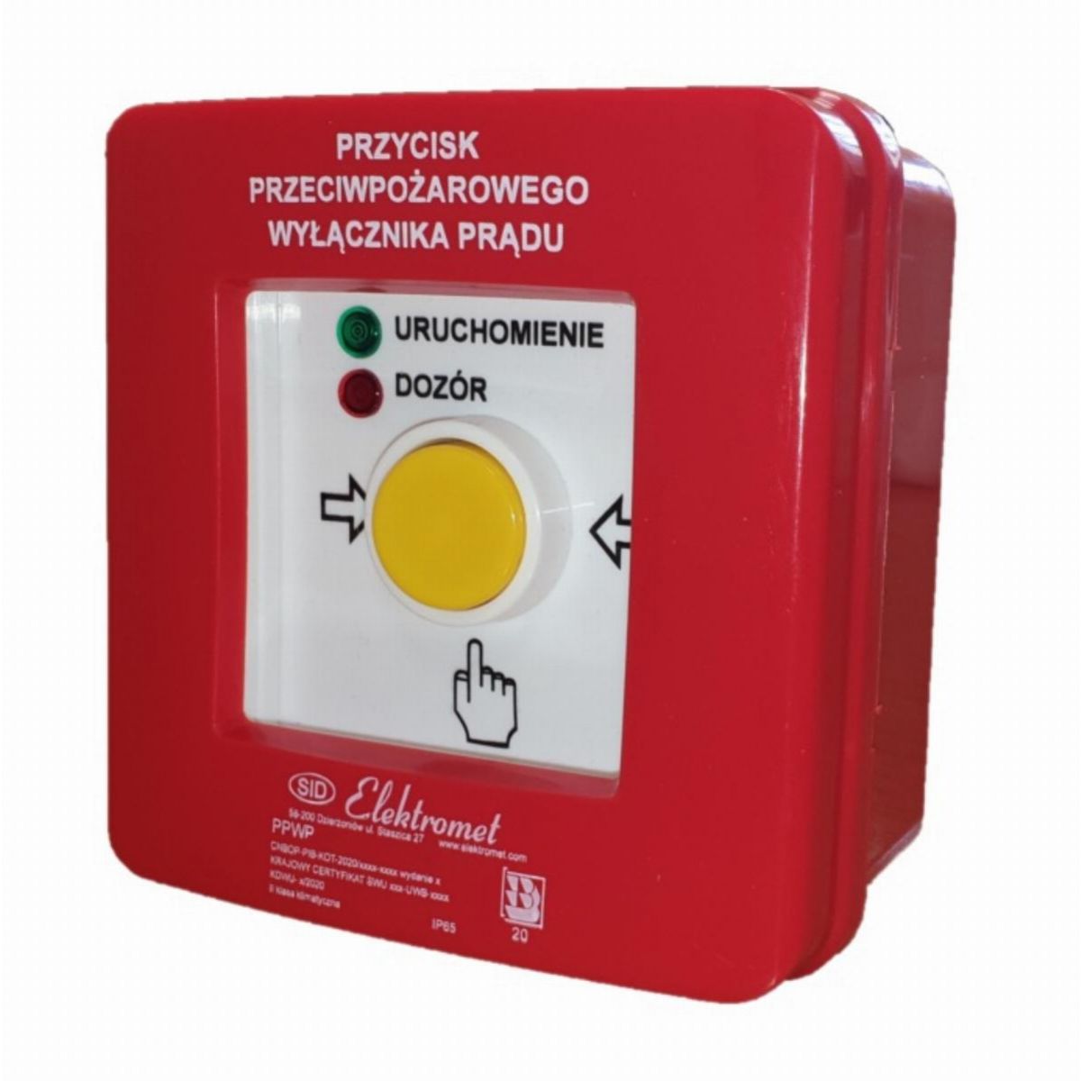ELEKTROMET PPWP-1 B/4 przycisk przeciwpożarowy