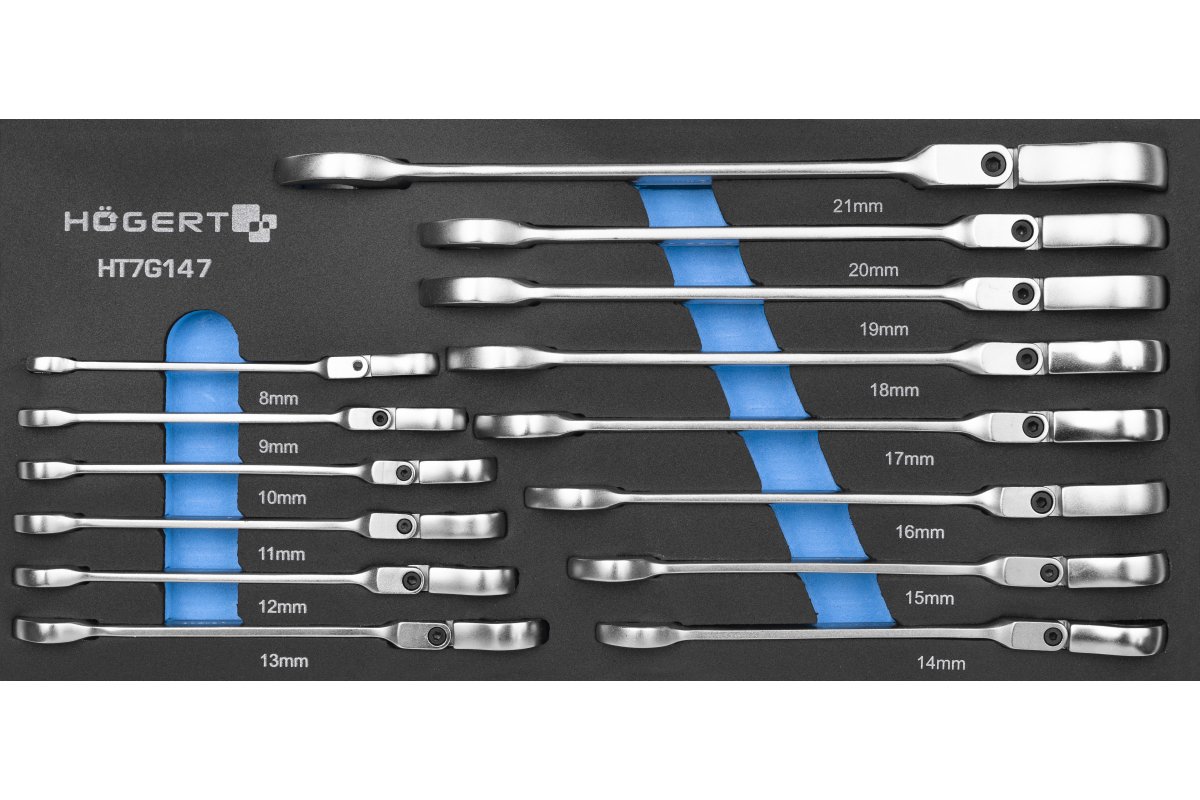 GTV HOGERT zestaw kluczy płasko-oczkowych 14szt