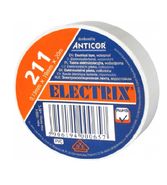 ANTICOR 202 SUPERFLEX taśma izol.19x20 BIAŁY