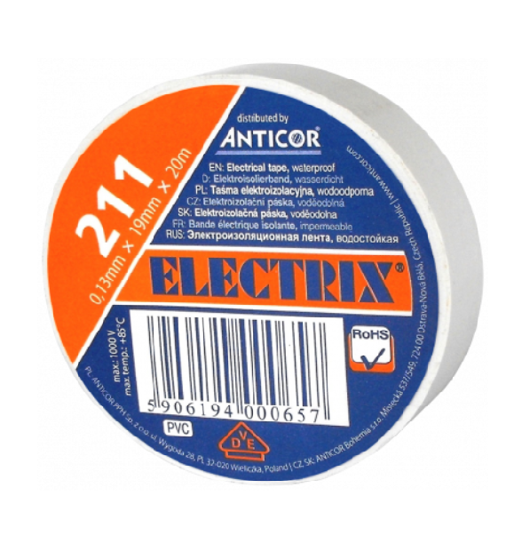 ANTICOR 202 SUPERFLEX taśma izol.19x20 BIAŁY