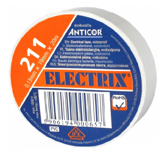 ANTICOR 202 SUPERFLEX taśma izol.19x20 BIAŁY