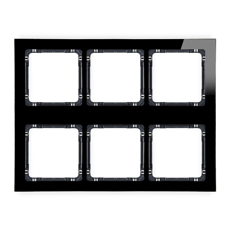 KARLIK DECO CZARNY/CZARNY 12-12-DRSM-3x2 ramka x6