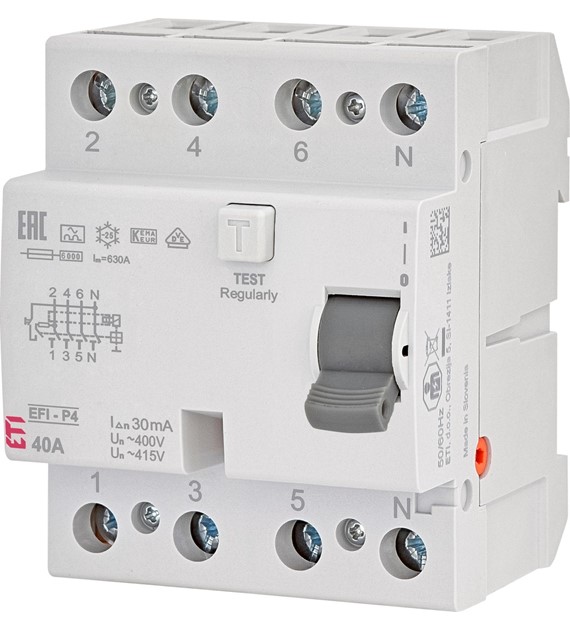 ETI EFI6-P4 A 40/0.03 wyłącznik różnicowoprądowy