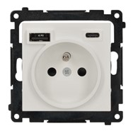 SIMON 55 BIAŁY TGZ1ZUSB2CA.01/111 gniazdo z2xUSB