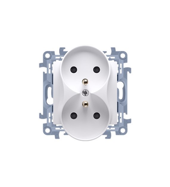 SIMON 10 BIAŁY CGZ2MZ.01/11 gniazdo z/u x2