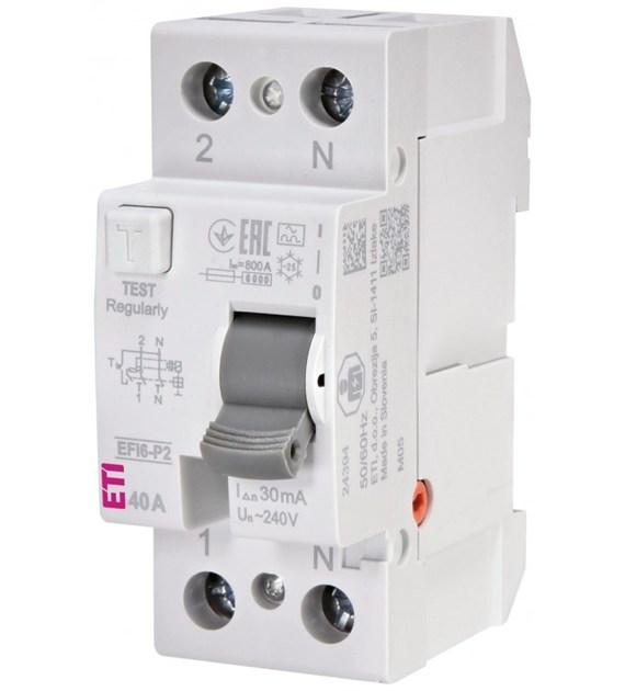 ETI EFI6-P2 A 40/0.03 wyłącznik różnicowoprądowy
