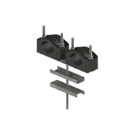 ALPAR uchwyt x2 U-2 słupa ŻN z odsadzeniem (U202)