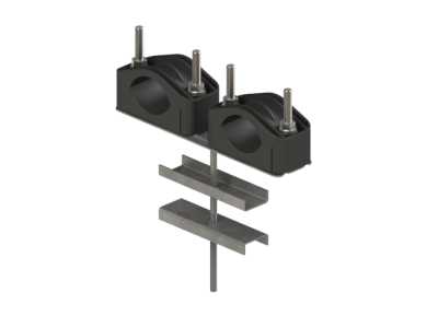 ALPAR uchwyt x2 U-2 słupa ŻN z odsadzeniem (U202)