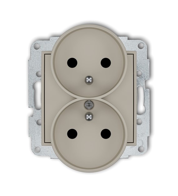 KARLIK ICON TAUPE 60IGPR-2zp gniazdo x2 z uz.