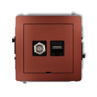 KARLIK DECO BRĄZ 9DGFKBO-1 1x gn.ant. F+1xRJ45 bpo