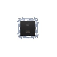 SIMON 10 CZARNY MAT CEC2CAQ.01/49 ładow.C+A 30W