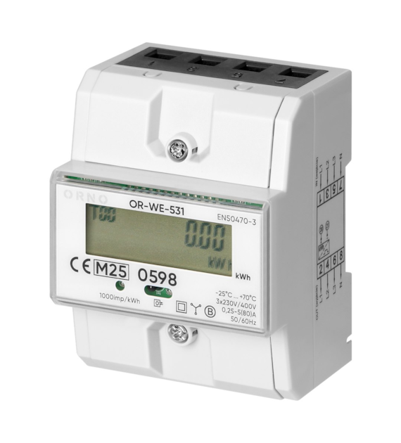 ORNO OR-WE-531 licznik energii 3F 80A 3-moduły MID