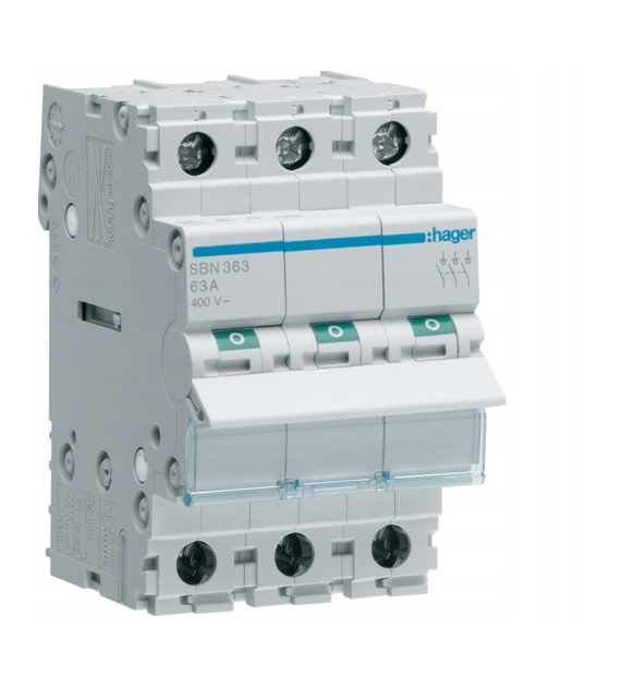 HAGER SBN363 rozłącznik izolacyjny 3P 63A 400V AC