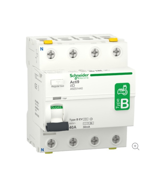 SCHNEIDER ACTI9 iID-40-4-30-B-EV 40A 4P 30mA B-EV