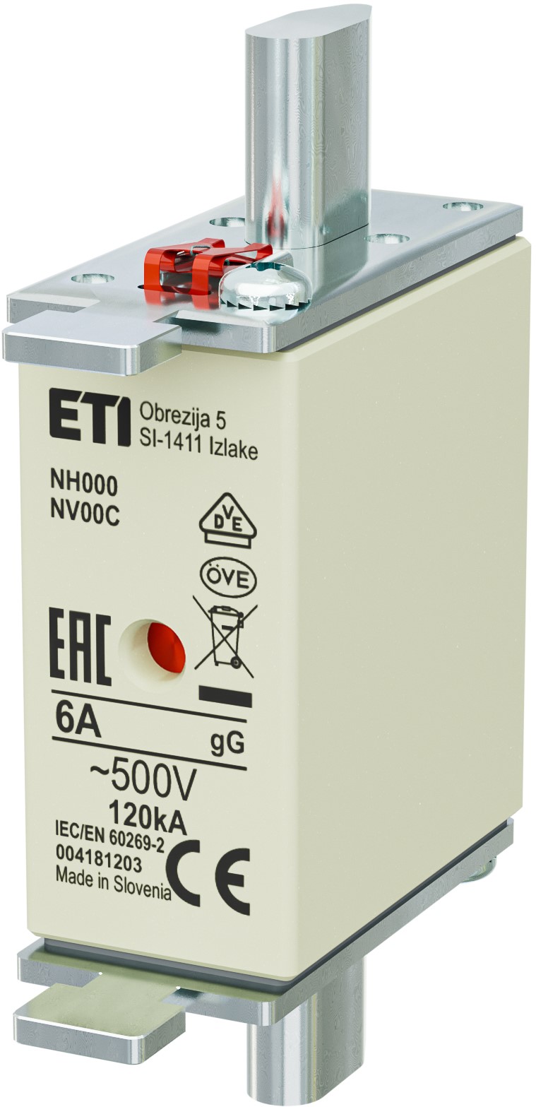 ETI NH000 gG 6A/500V wkładka topikowa