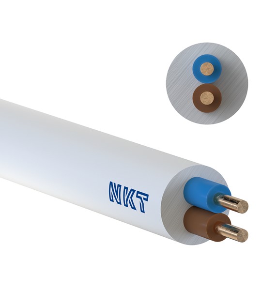 NKT przewód YDY 450/750V 2x1,5 biały 100m