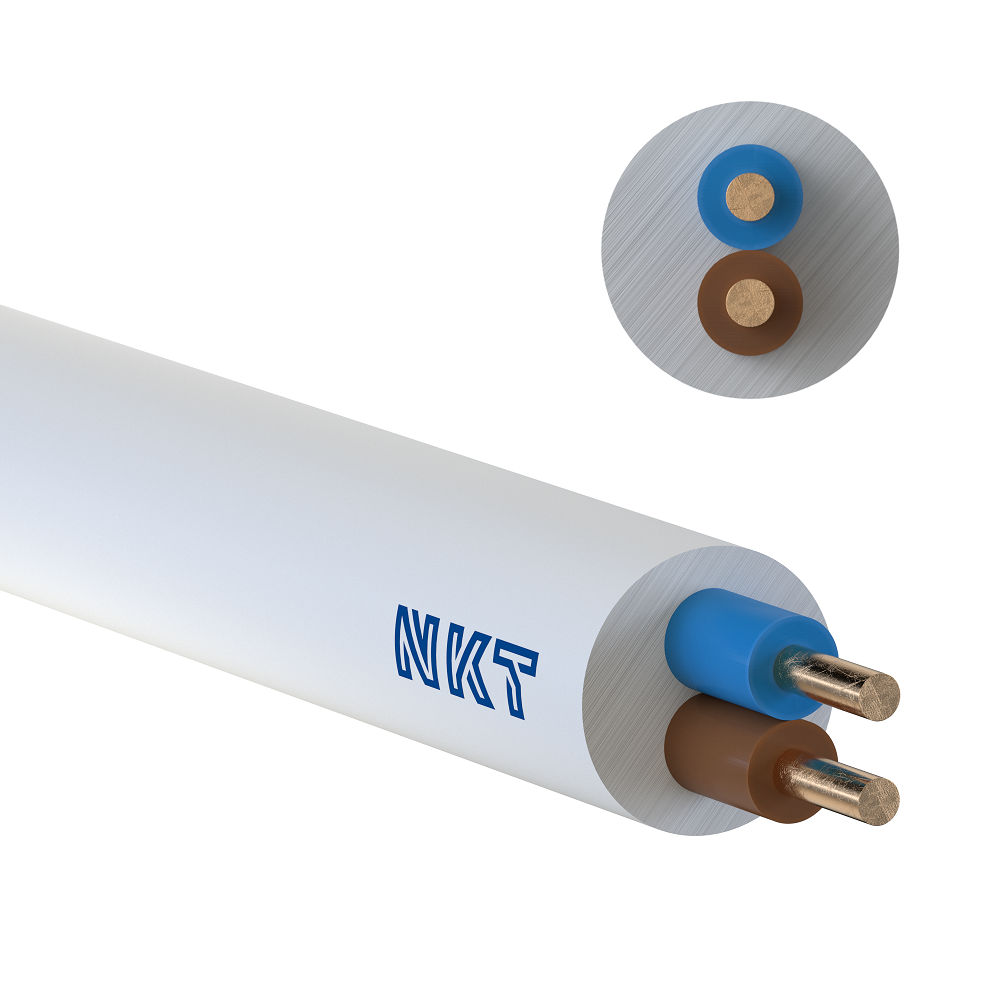 NKT przewód YDY 450/750V 2x1,5 biały 100m