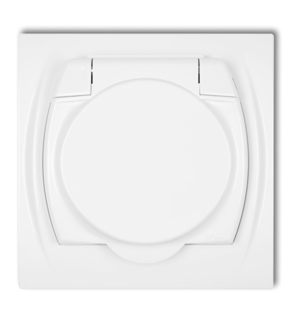KARLIK LOGO BIAŁY LGPB-1zp gniazdo x1 z/u hermet