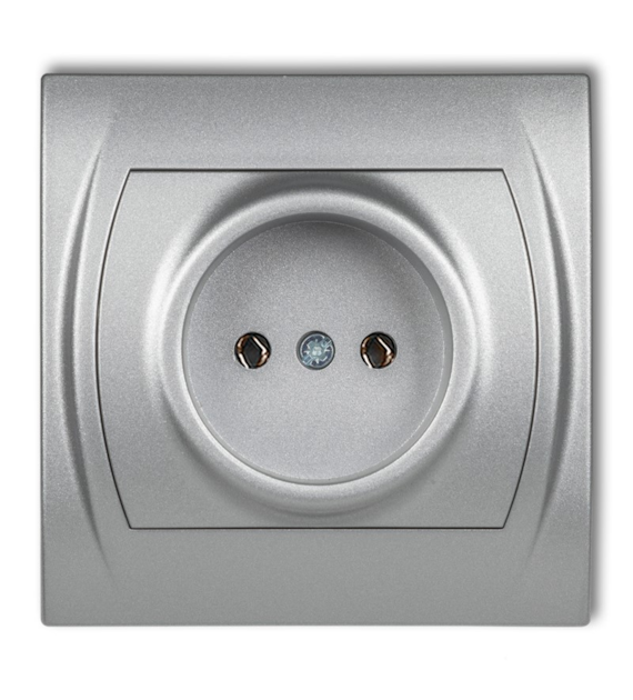 KARLIK LOGO SREBRNY 7LGP-1 gniazdo x1 b/u