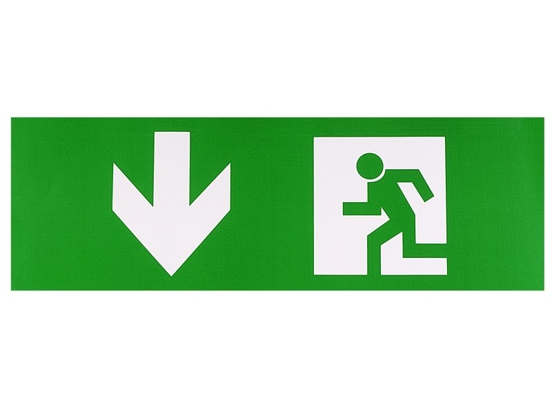 TMT piktogram Strzałka w dół do oprawy GLASS