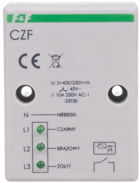 FF CZF czujnik zaniku i asymetrii fazy natablicowy