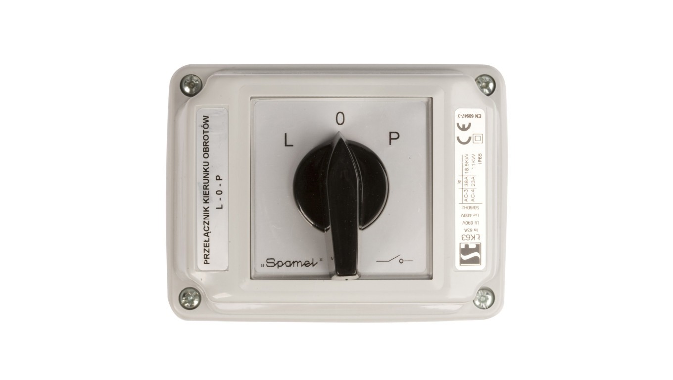 SPAMEL ŁK63-3.8368/OB3 łącznik krzywkowy L-P 3F